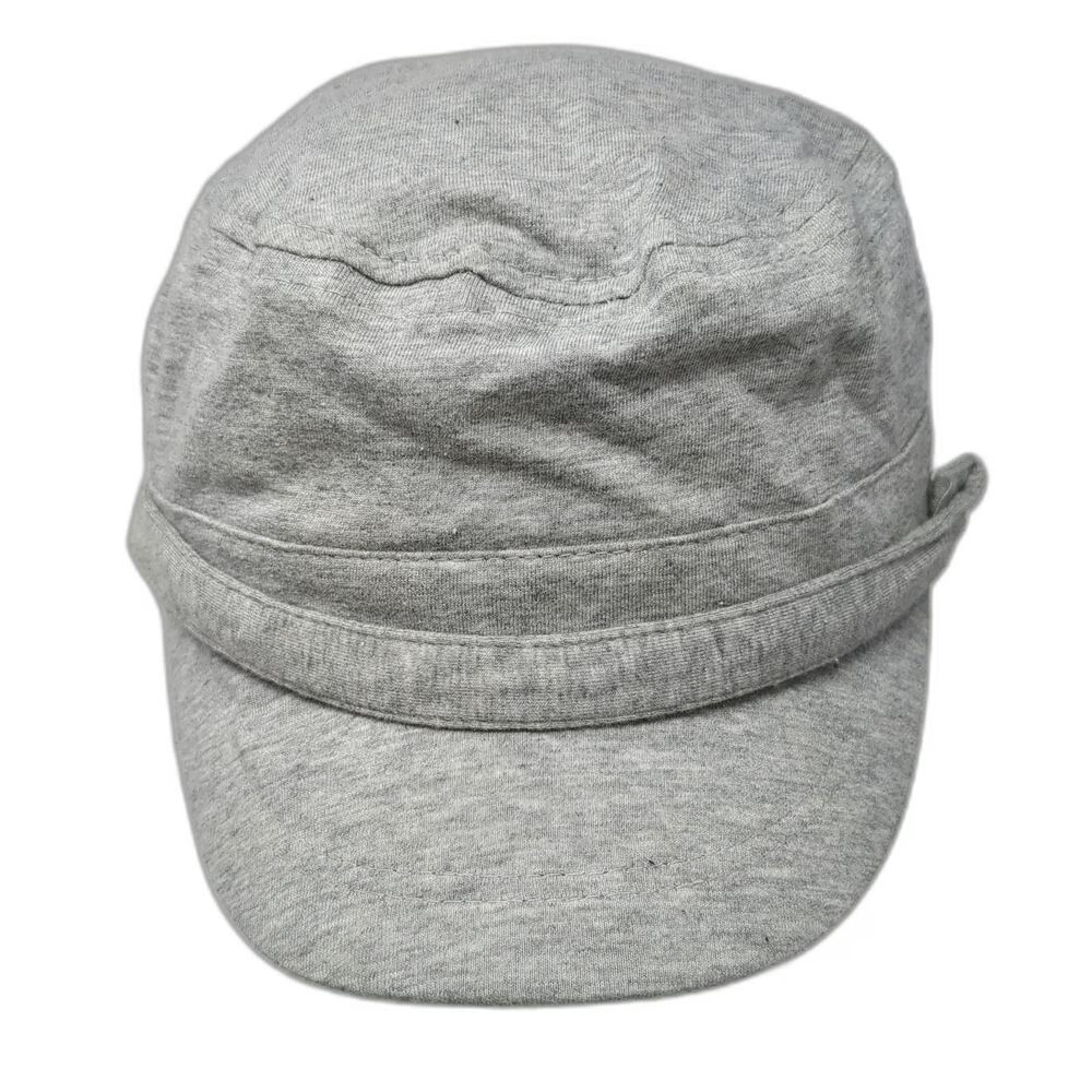 Aldo Army Cap Gray S Fitted 100% Cotton Heather Plain Cadet Casual Travel Hat